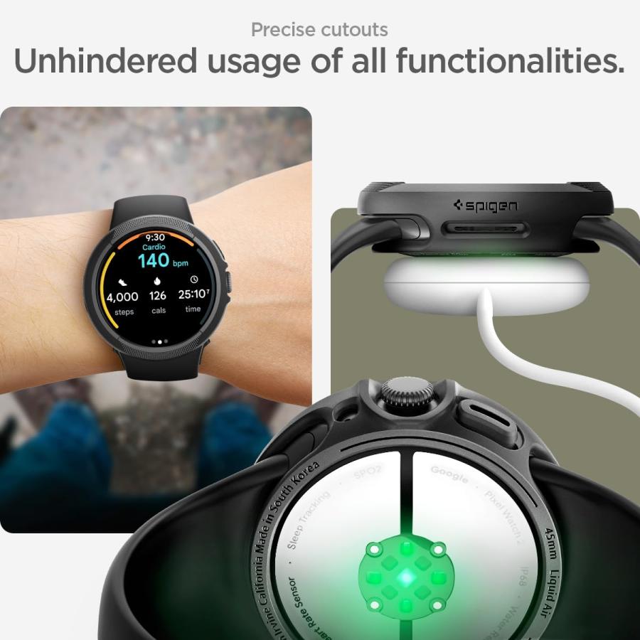 Spigen Google Pixel Watch 3 Large ケース 簡易着脱 シンプル スリム 