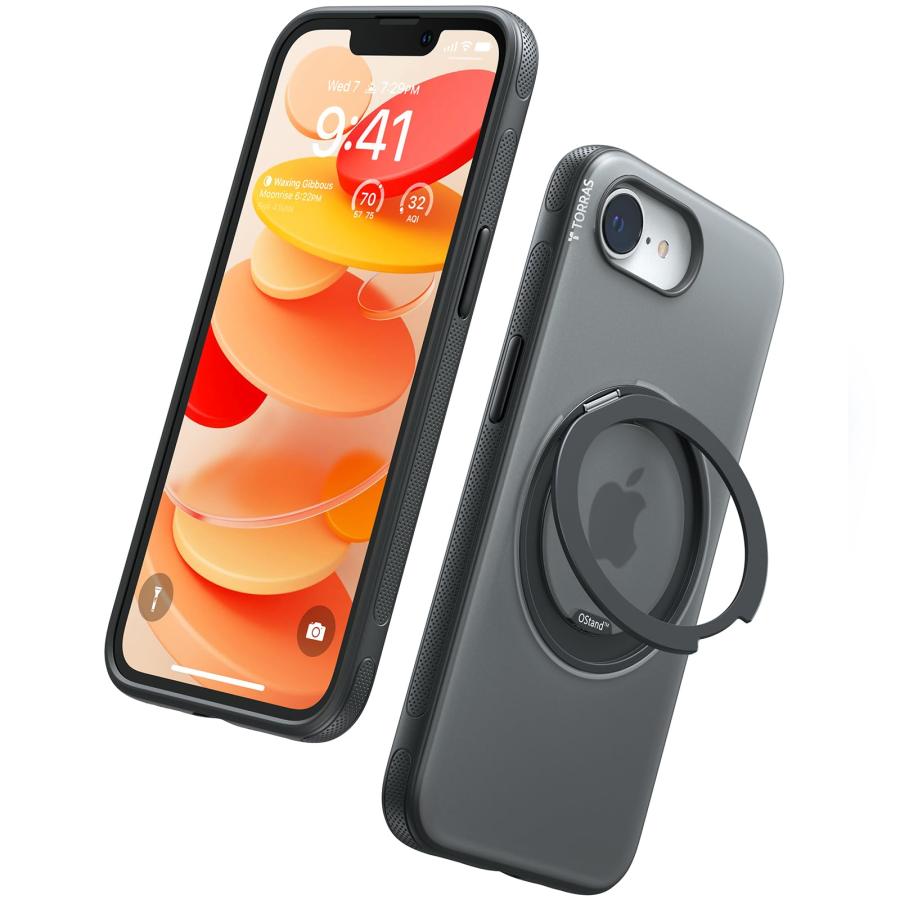 TORRAS TORRAS iPhone 17e 16e ケーススタンド付き 半透明 黄ばみなし