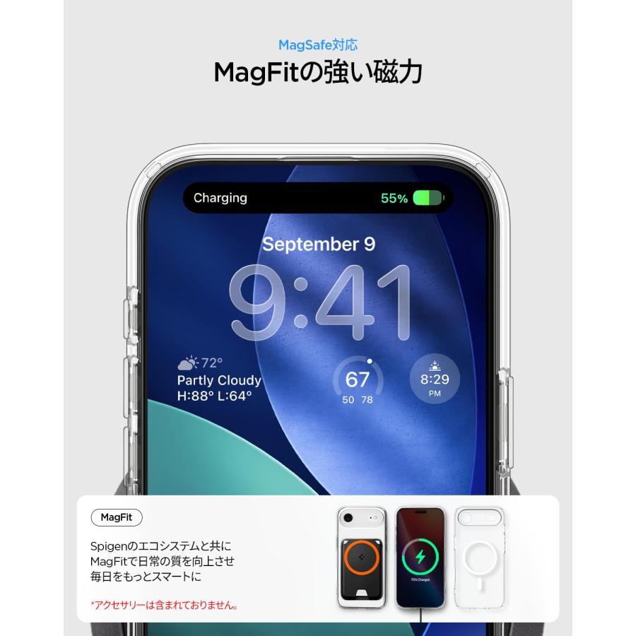 Spigen（シュピゲン） Spigen iPhone Air ケース MagSafe対応 透明