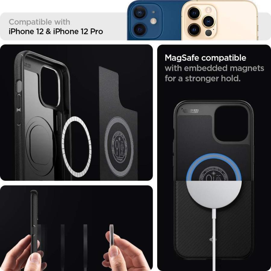 Spigen iPhone12 / iPhone12Pro ケース Magsafe対応 耐衝撃 ACS01865 マットブラック｜wlo｜04