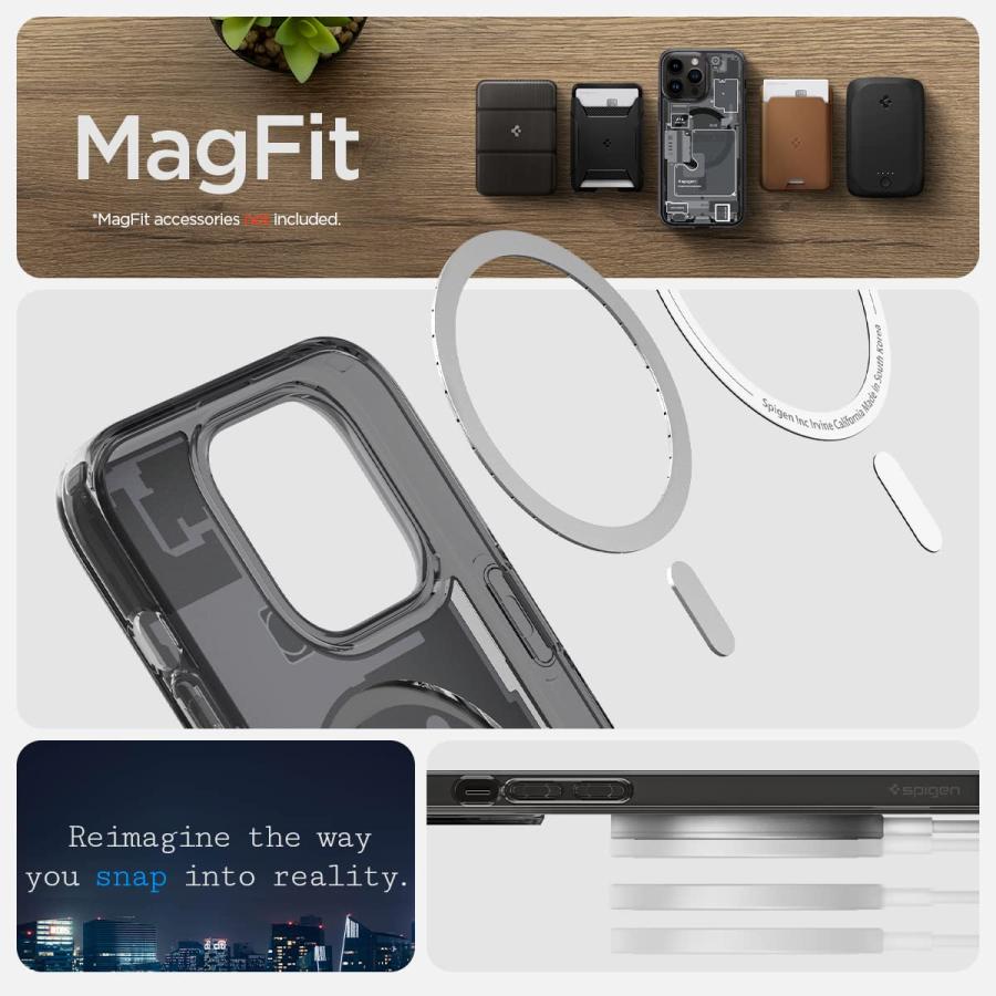 Spigen iPhone14Pro ケース MagSafe対応 マグネット搭載 黄変なし 耐衝撃 マグセーフ ワイヤレス充電 ACS05540 (ゼロ・ワン)｜wlo｜07