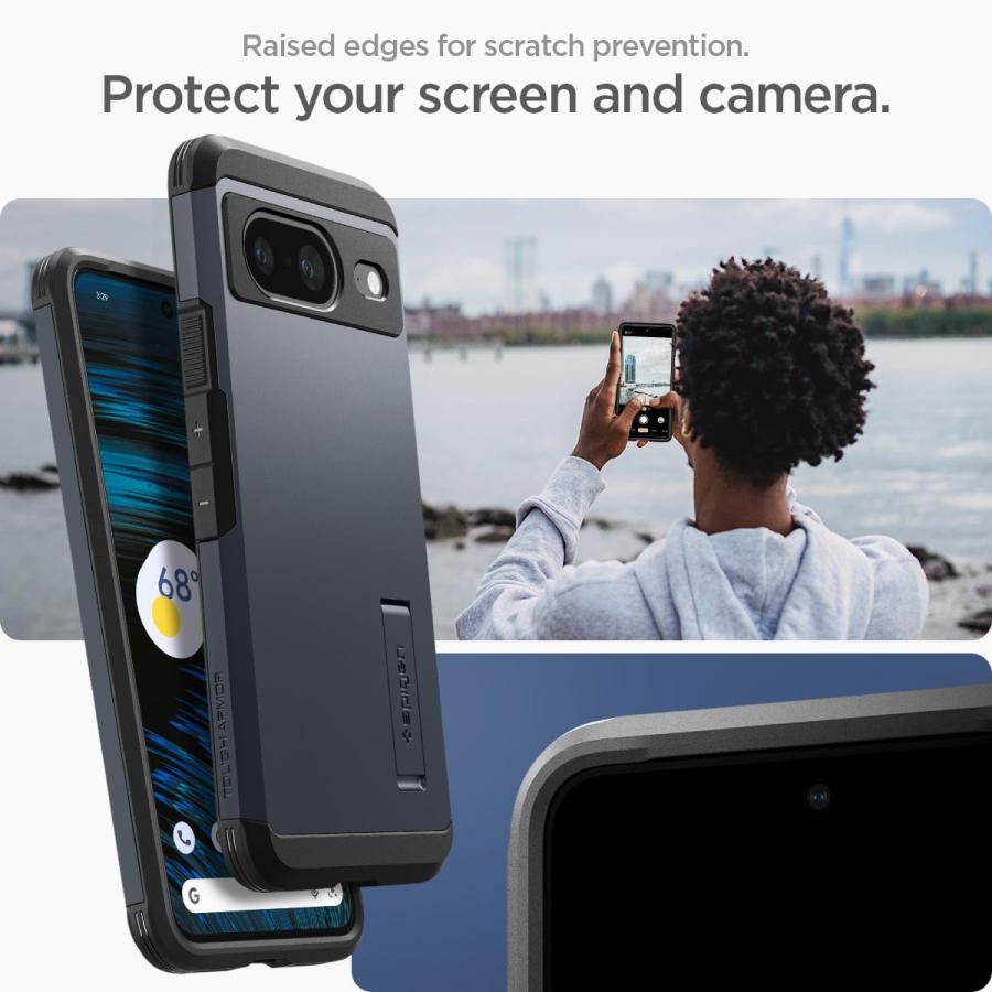 Spigen（シュピゲン） Spigen Google Pixel8 ケース スタンド付き 耐