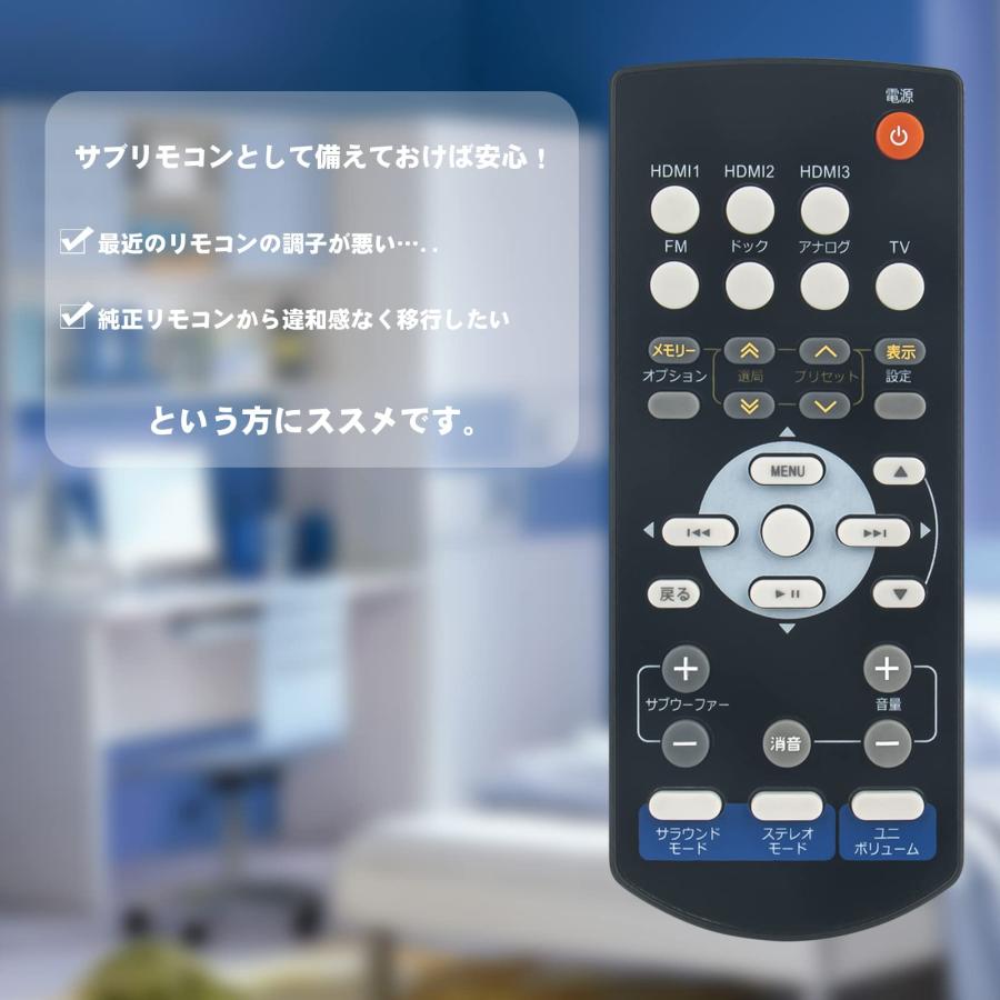 互換品 ヤマハ AVホームシアターコント用 リモコン YAMAHA FSR31