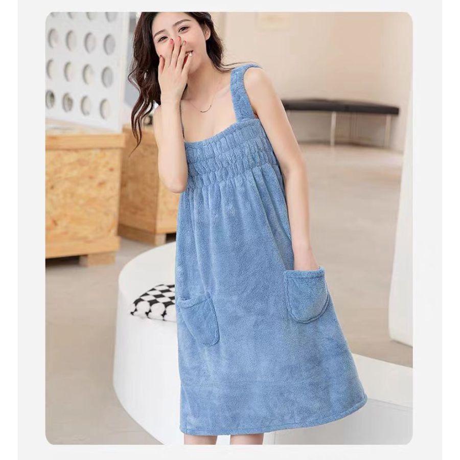 着るタオル バスローブ レディース タオル地 速乾 育児 夏用 部屋着 ホテル ママ 乾きやすい もこもこ ワンピース パイル ロング おしゃれ | ブランド登録なし | 15