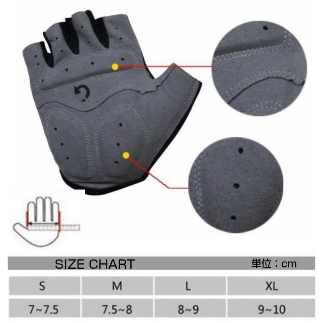 サイクルグローブ 指切り ロードバイク クロスバイク ハーフフィンガー サイクリング 自転車 | ブランド登録なし | 07
