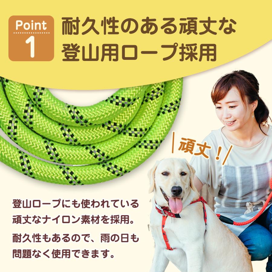 リード 犬 伸縮 おしゃれ ペット用品 軽量 中型犬 大型犬 グッズ 首輪 長い 丈夫 夜 反射 光る 頑丈 散歩 柴犬 ストラップ チェーン | ブランド登録なし | 09