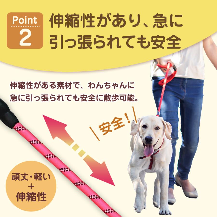 リード 犬 伸縮 おしゃれ ペット用品 軽量 中型犬 大型犬 グッズ 首輪 長い 丈夫 夜 反射 光る 頑丈 散歩 柴犬 ストラップ チェーン | ブランド登録なし | 10