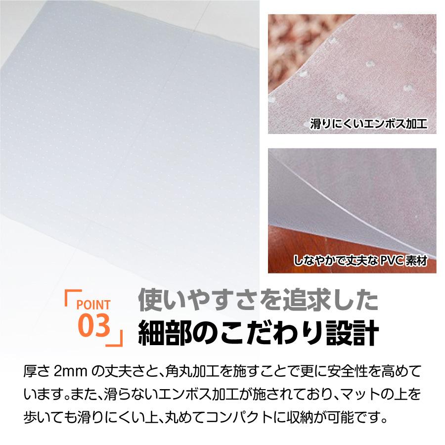 冷蔵庫マット 透明 シート 床 傷防止 汚れ キッチン 洗濯機 家具 PCV カット 耐熱 防水 凹み 2mm S M L サイズ フローリング | ブランド登録なし | 04