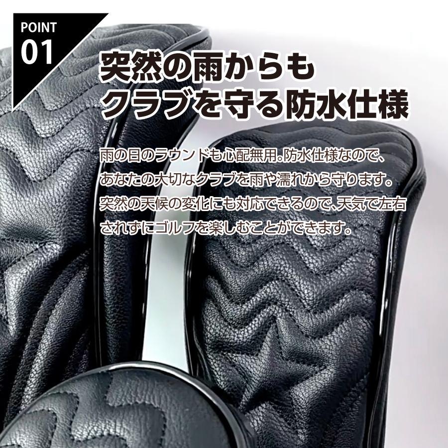 ゴルフ ヘッドカバー ユーティリティ UT ドライバー ウッド レディース メンズ ケース ゴルフクラブ レインカバー 雨に強い 交換 | ブランド登録なし | 04