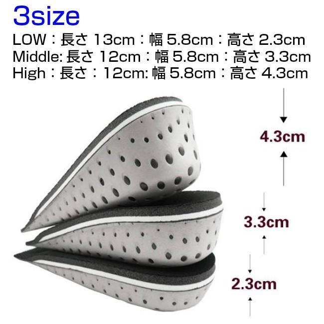 シークレット インソール 2足セット かかと用 こっそり身長アップ 靴の