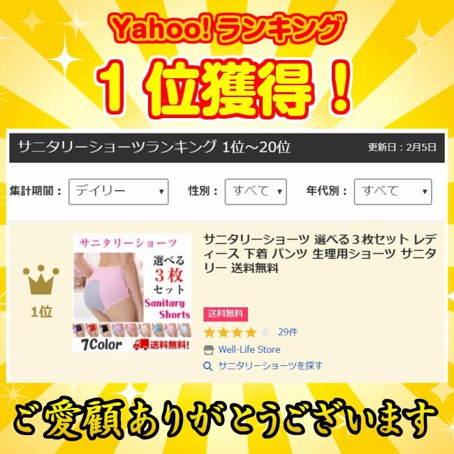 サニタリーショーツ 選べる３枚セット レディース 下着 パンツ 生理用ショーツ サニタリー｜wls｜02