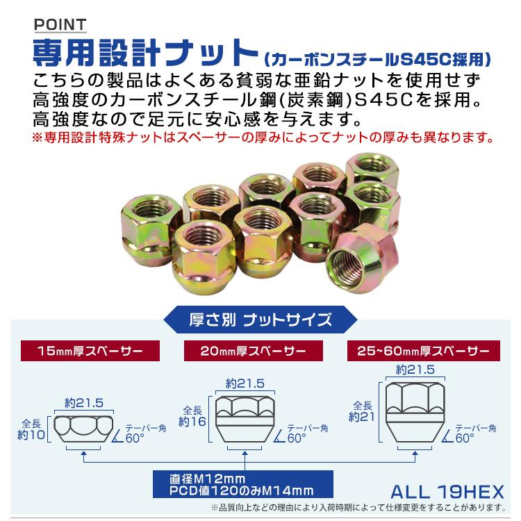 ワイドトレッドスペーサー Durax 20mm 114.3-5H-P1.25 ナット付 銀 1B 5穴 【1セット・2個】 | Durax | 07