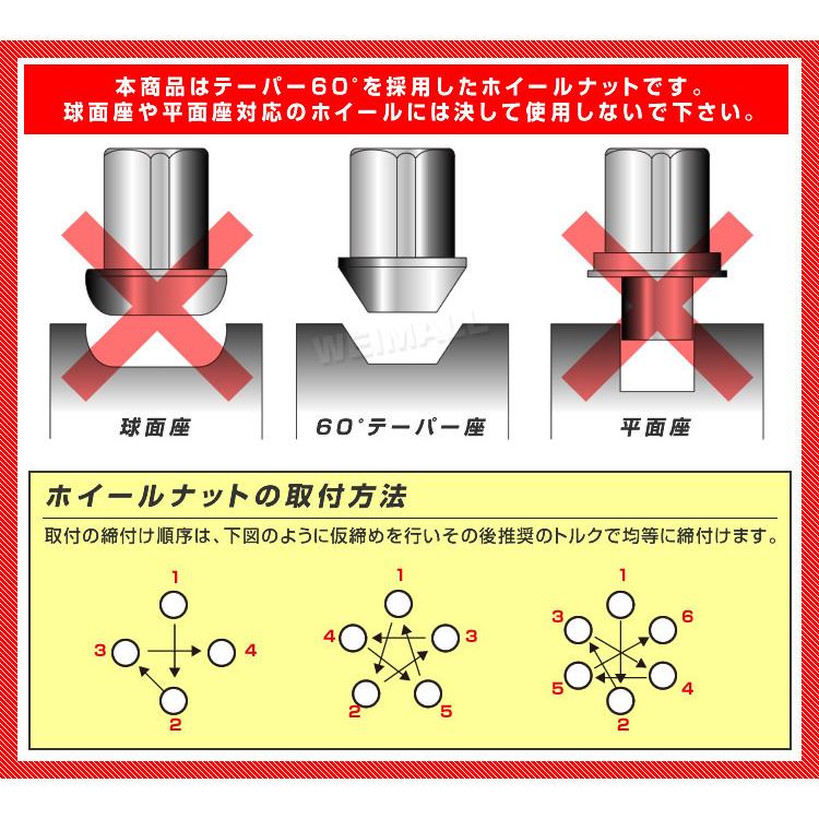 Durax レーシングナット M12 P1.5 ホイールナット 貫通 52mm 緑 20個 アルミ ホイール ナット トヨタ 三菱 ホンダ マツダ ダイハツ｜wm-world｜08