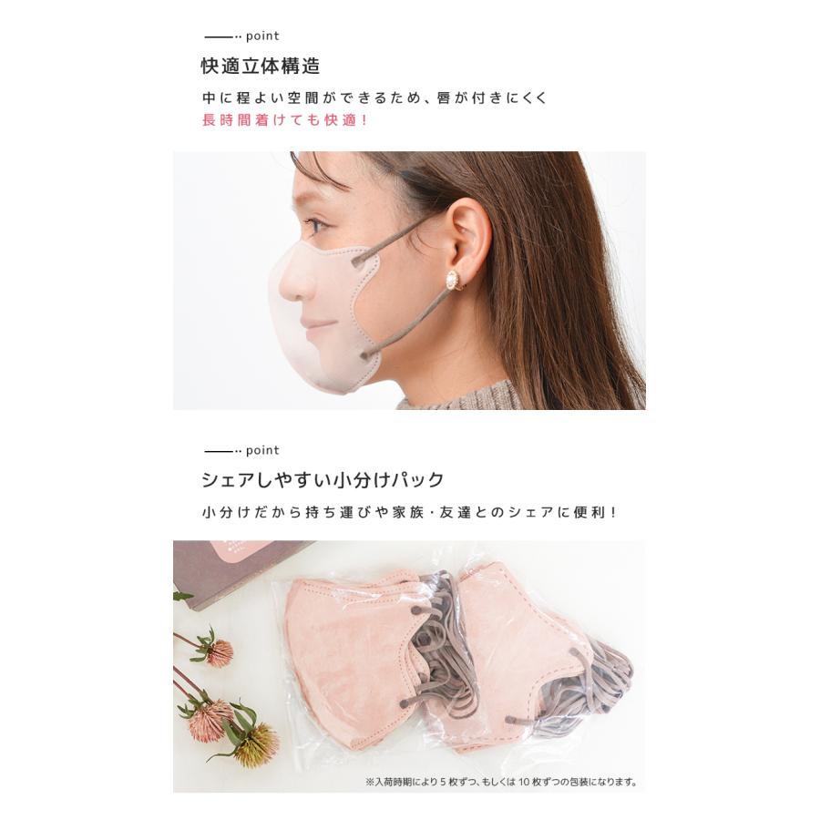 WEIMALL 【アイスグレー】不織布マスク バイカラー ジュエルフラップ