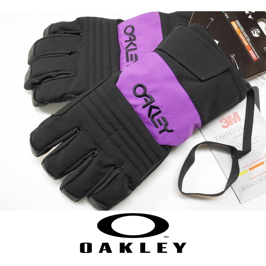 【新品SALE】23 OAKLEY B1B GLOVE BLACKOUT/ULTRA PURPLE XL スノーボード グローブ