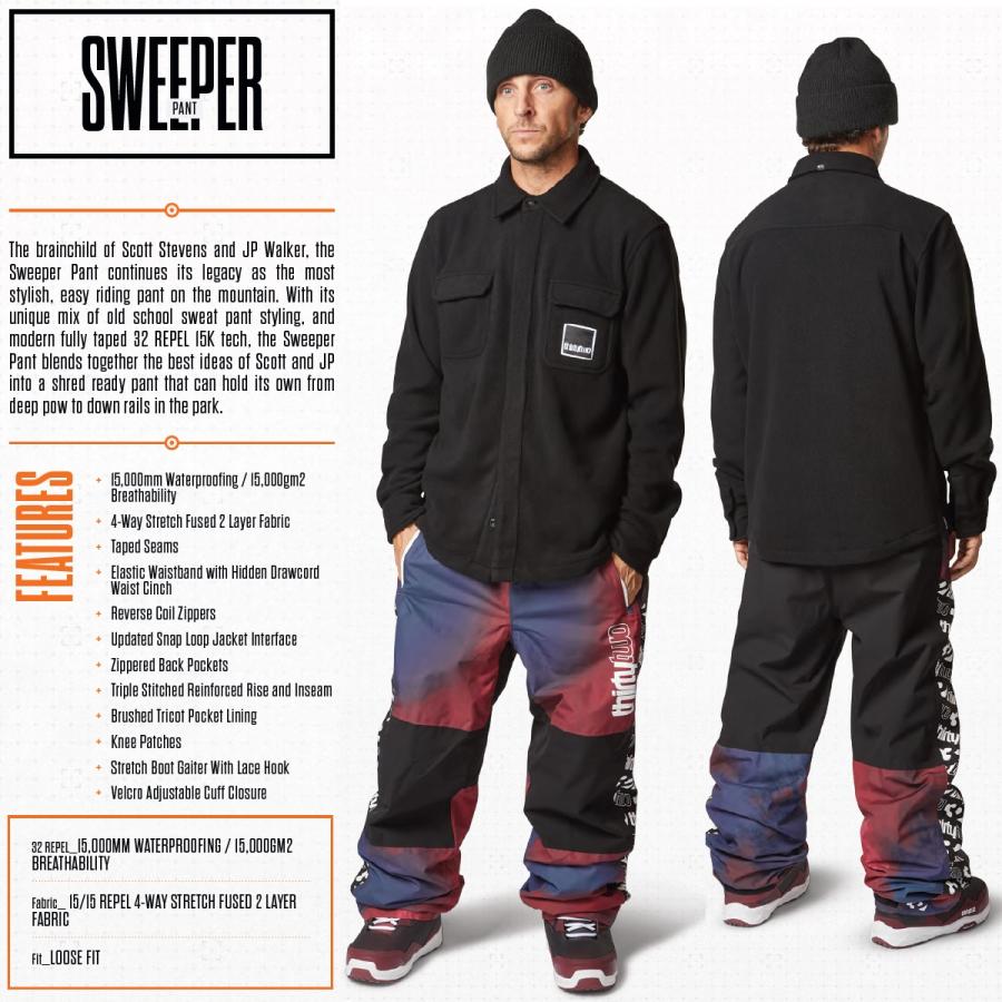 新品:SALE】25 ThirtyTwo SWEEPER PANT - HAZE Lサイズ 正規品