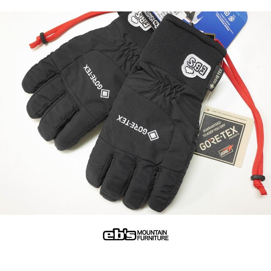 【新品】26 ebs GORE-TEX JR 5 - BLACK JS 130 正規品 子供用 スノーボード ゴアテックス 5本指 グローブ ...