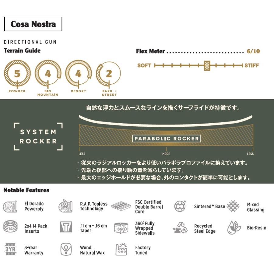 20-21 ARBOR COSA NOSTRA スノーボード パウダーボード 国内正規品｜wmsnowboards｜02