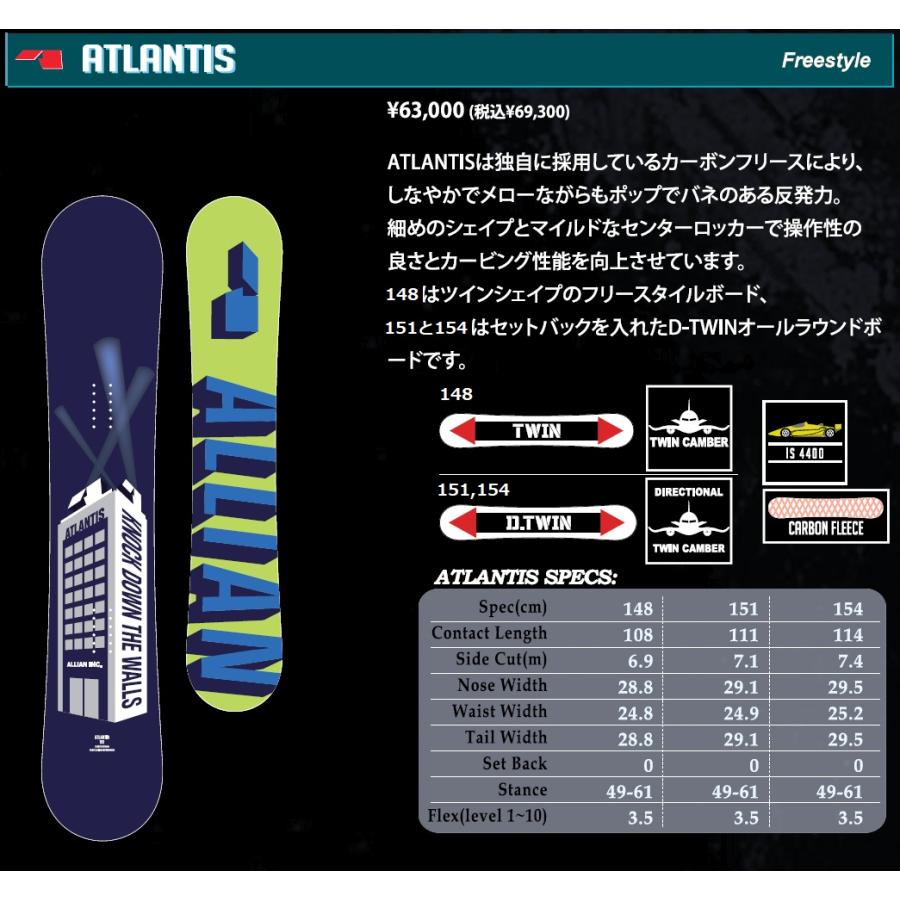 ALLIAN（アライアン） 26-27 ALLIAN ATLANTIS 国内正規品 スノーボード