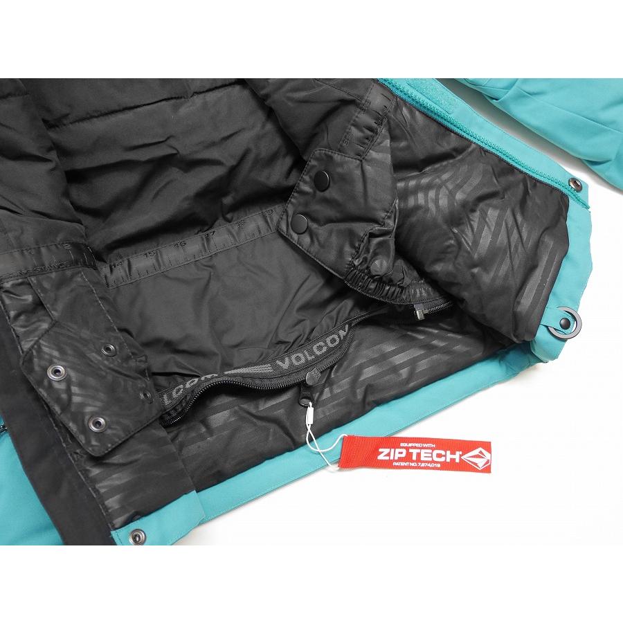 23-24 VOLCOM 子供用 ウェア STONE.91 INS JACKET - VIBRANT GREEN - 国内正規品 キッズ 小学生 ジャケット スノーボードの画像