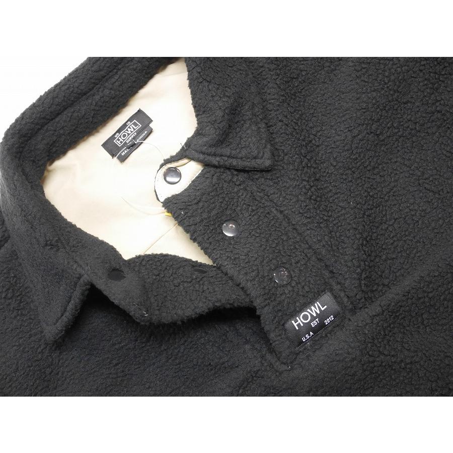 22 HOWL フリース ジャケット HENLEY FLEECE - BLACK - 国内正規品 スノーボード｜wmsnowboards｜03