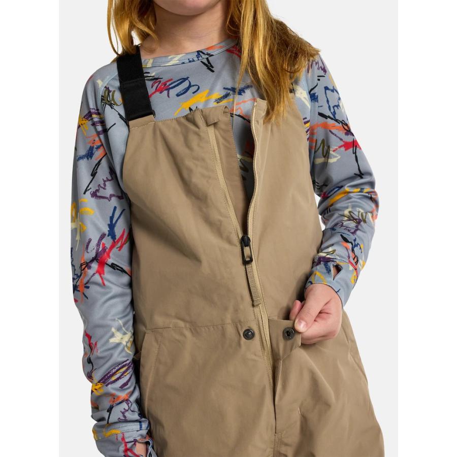 美品】BURTON スノーボード ウェア 上下 S ビブパンツ キャメル