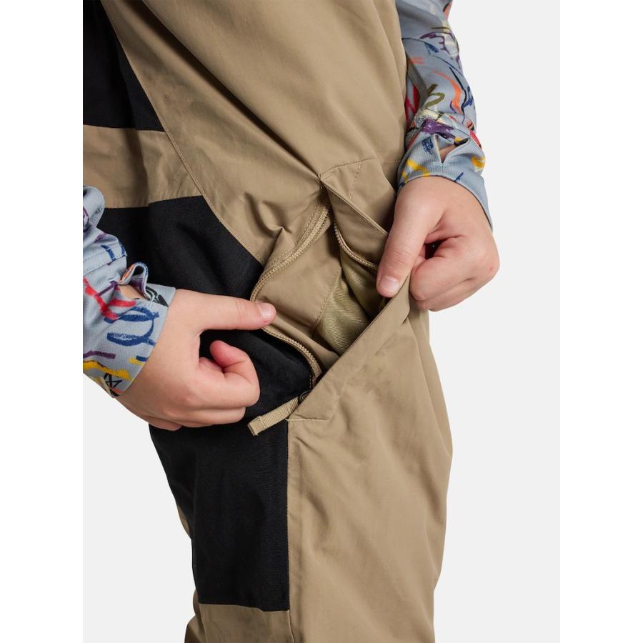 美品】BURTON スノーボード ウェア 上下 S ビブパンツ キャメル