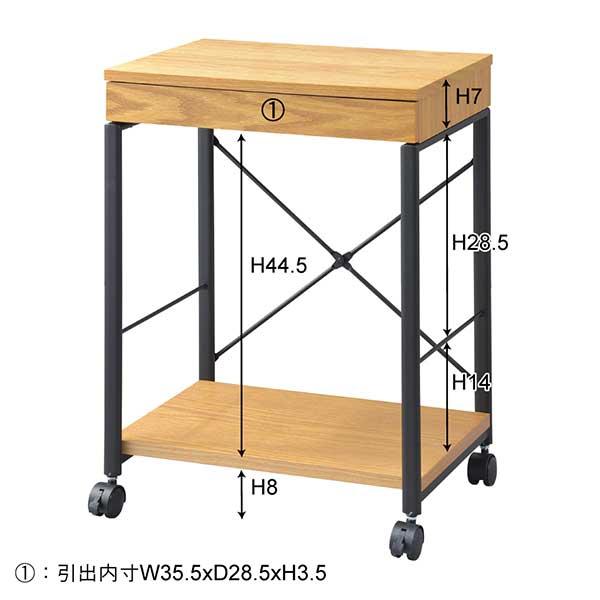【代引き不可】デスクワゴン ワゴン サイドワゴン マルチワゴン サイドテーブル テーブル デスク 引き出し付き 収納 スライドレール キャスター付き ストッパー｜wmstore｜11