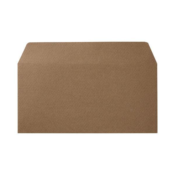 ノート・ふせん・紙製品 封筒 カラー封筒(まとめ) 寿堂 カラー横型封筒 110×220mm 127.9g／m2 テープのり付 〒枠なし カフェモカ 10354 1パック（10枚） 〔×30セット〕