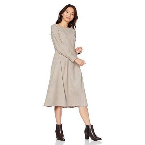 柔らかい ナチュラルビューティーベーシック ワンピース 洗える ストライプワンピース レディース ベージュベース 日本 S 日本サイズs相当 人気ブランドを Www Simon Page Com