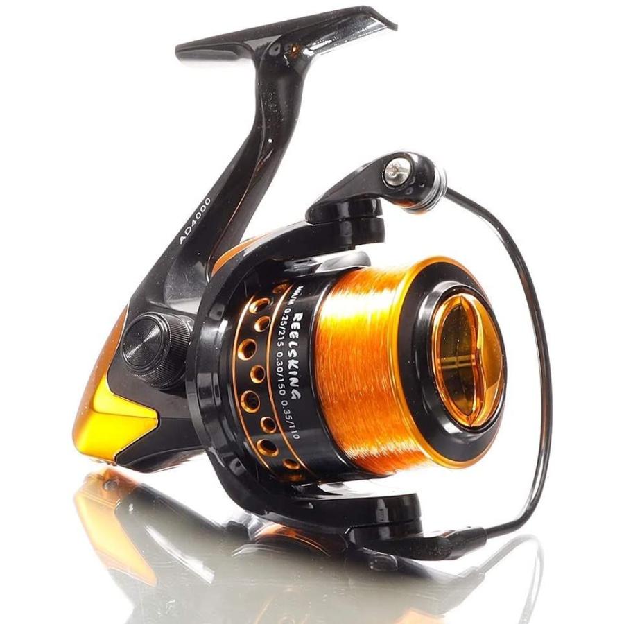 リール 釣り Yumoshiスピニングリール Ad4000 糸付き 初心者 軽量 左右交換 シーバス