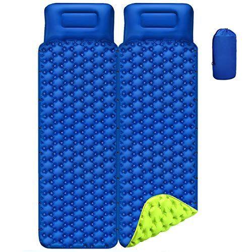 海外受注発注品 空気入れ簡単 エアーマット キャンプマット 車中泊エアーマット エアーベッド 記憶スポンジ枕付き 折畳み式 超軽量 40dナイロン Tp クリアランス超特価 Superavila Com