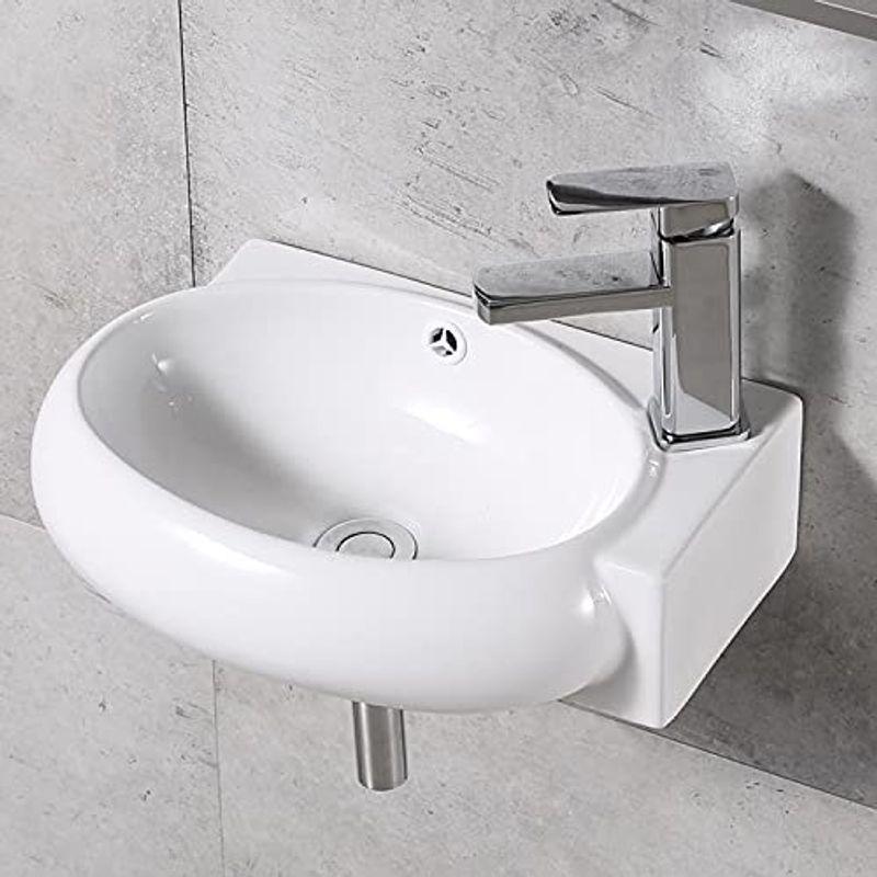 最安値 高級排水セット付き おしゃれ 手洗い器 壁掛け 手洗器 コンパクト 小型洗面ボウル 洗面ボール ミニ 洗面台 手洗いボウル 壁付け型 陶 正規激安 Www Aqtsolutions Com