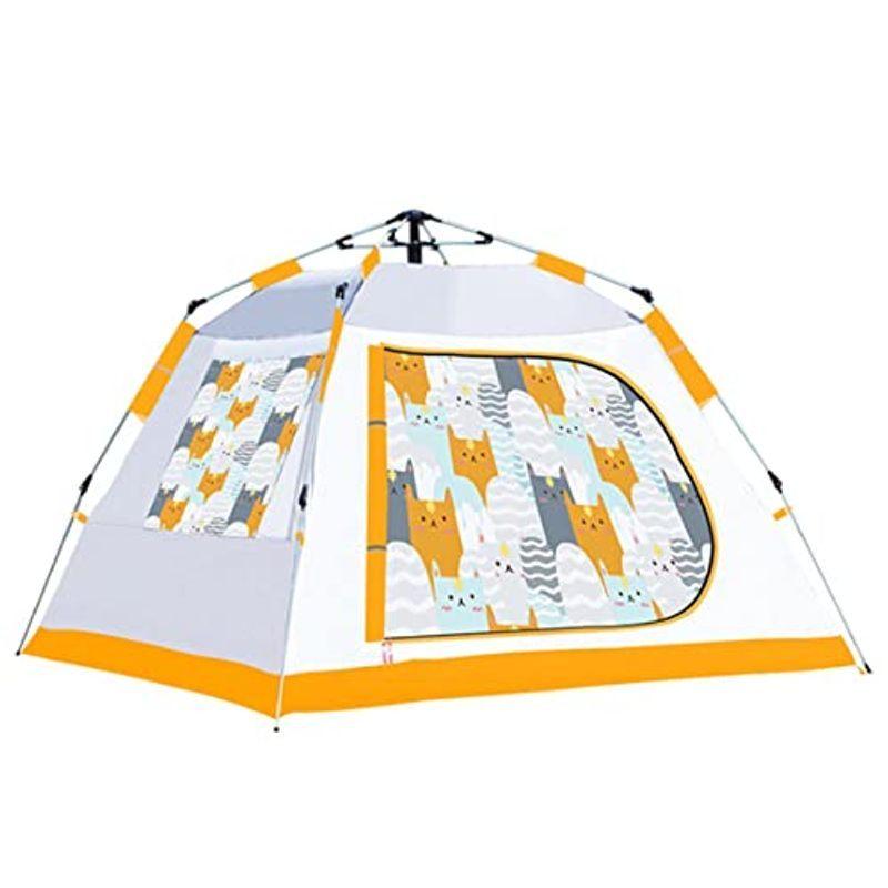 テントキャンプテント ワンタッチテント アウトドアテント テント子供 キャンプテント可愛い テント可愛い二重層 折りたたみ キャンプ用ワンタ 2ルーム テント Ilgaimportadora Com