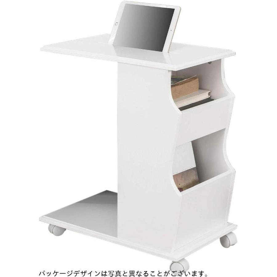 Sobuy サイドテーブル ナイトテーブル ベッドサイドテーブル キャスター付き キッチン家電 K K 収納棚付き おしゃれ 電動コーヒーミル コの字型 53 30 5 64cm K K Gys サ Store 北欧 福岡本店