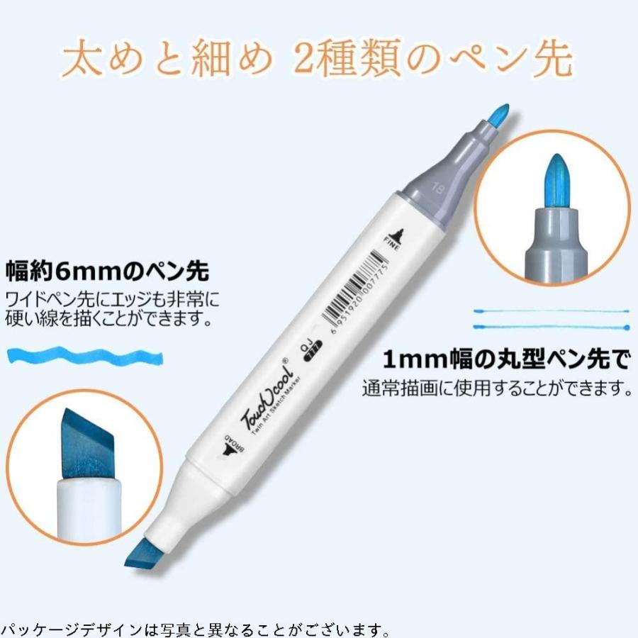 Ikasus 上質で快適 イラストマーカー マーカーペン 80色セット 油性 2種類のペン先 マンガ用ペンマーカー カラーペン コミック用 アートマーカー ツイ
