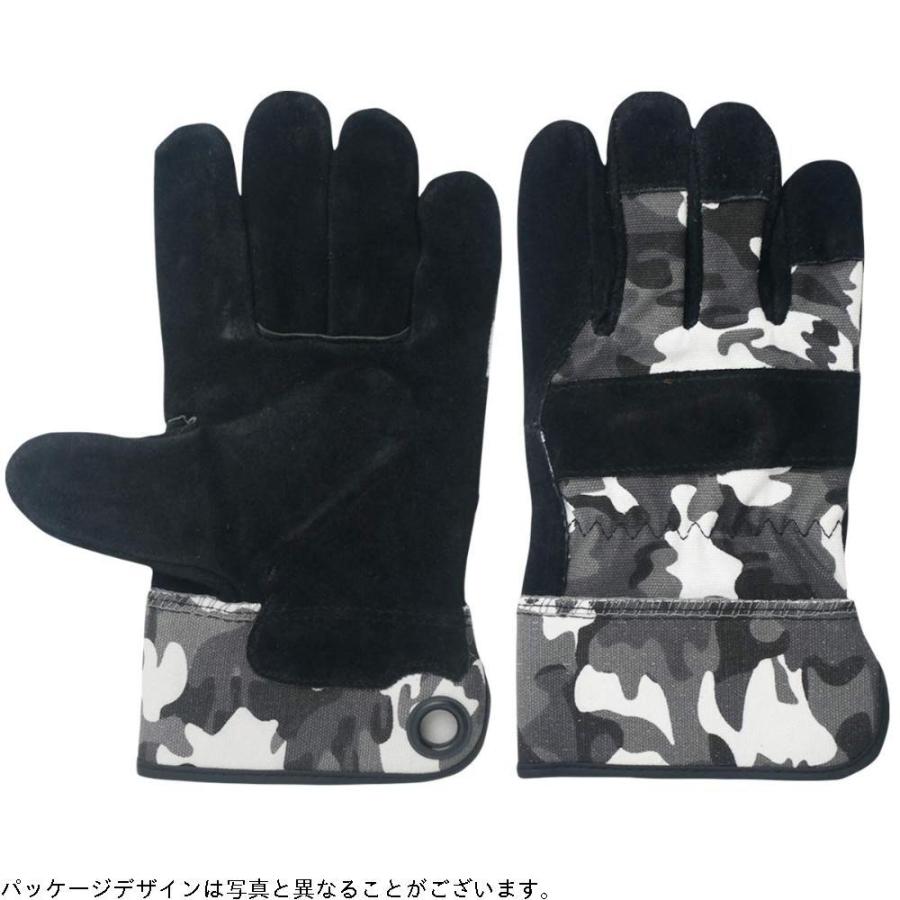 高い素材 エースグローブ カラー帆布 ハトメ付 グレー迷彩 Lサイズ Ag9543 Discoversvg Com