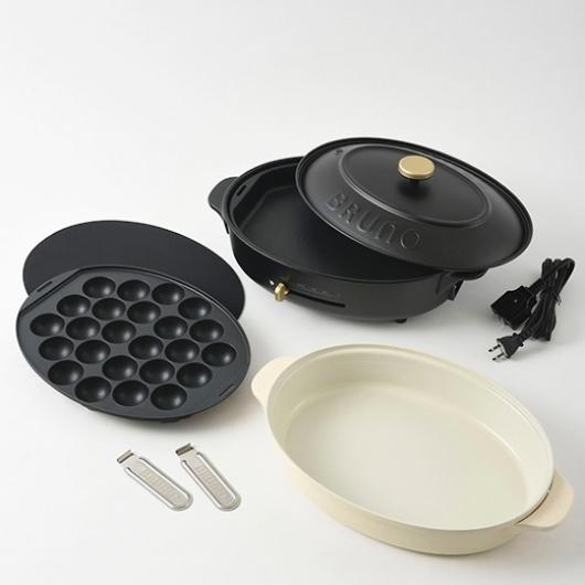BRUNO オーバルホットプレート ブラック BOE053-BK : 通信販売 ダブル
