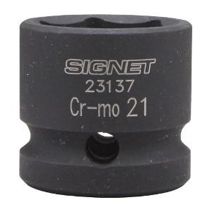 SIGNET シグネット 1/2DR インパクト用ショートソケット 21mm 23137 全長28mm｜wno