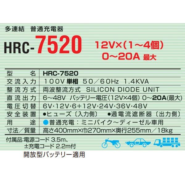 デンゲン 多連結バッテリー充電器 HRC-7520 : ワールド・ワン - 通販 