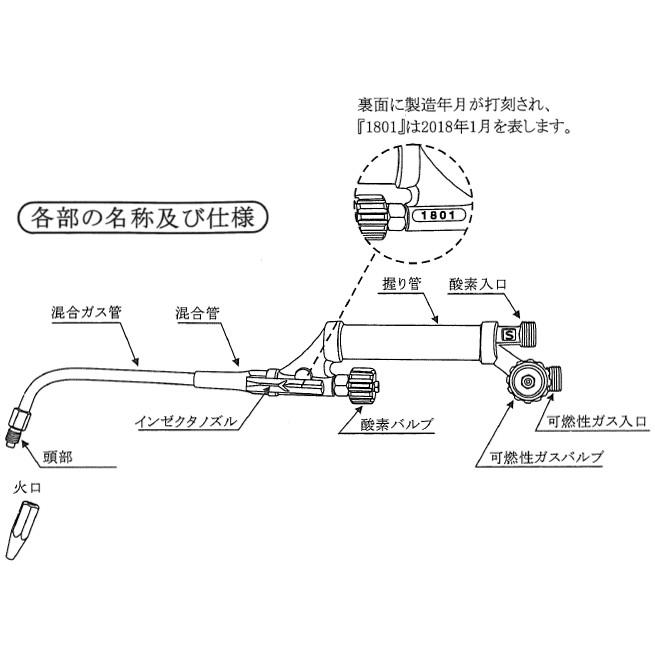 阪口製作所 アセチレン用 小型ガス溶接器 WT-01 火口5本付 : ワールド 