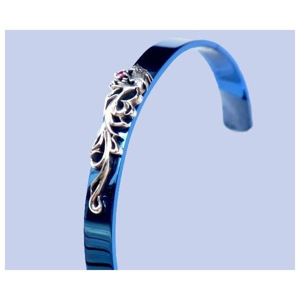 WOLFMAN B.R.S パルメットウォーターウルフバングルw／ブルーストーン