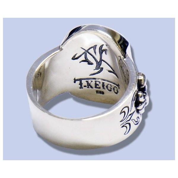 シルバーアクセサリー ウルフマン ウルフマンbrs WOLFMAN B.R.S  １８Ｋ　ブルーブロッサムリング/メンズの画像