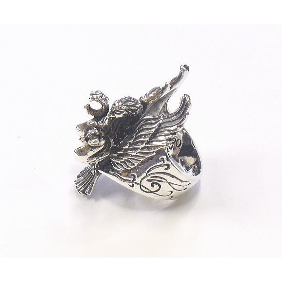 シルバーアクセサリー シルバー925  シルバー リング/指輪 プレイヤーフェザーリング狼 ウルフ ウルフマンbrs WOLFMAN B.R.S ウルフマンブラザーズ wolfmanbrsの画像