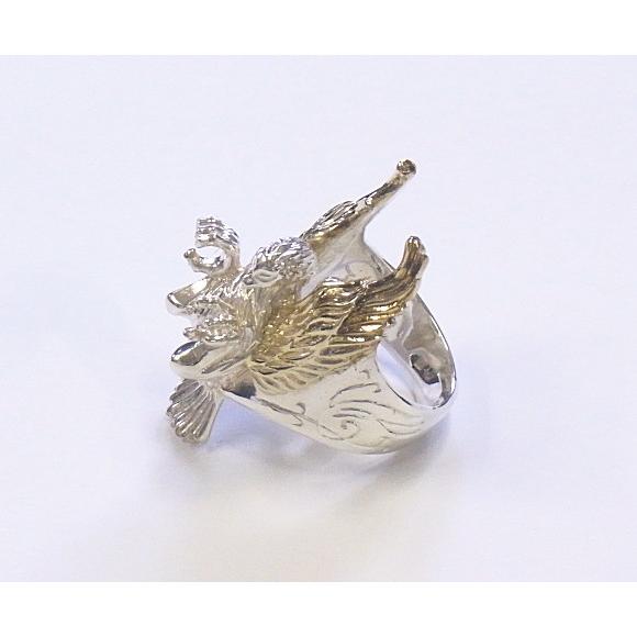 シルバーアクセサリー シルバー925  シルバー リング/指輪 プレイヤーフェザーシングＧ狼 ウルフ ウルフマンbrs WOLFMAN B.R.S ウルフマンブラザーズ wolfmanbrsの画像