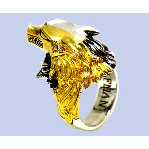 シルバーアクセサリー ウルフマン ウルフマンbrs WOLFMAN B.R.S [指輪][リング] ダークナイツウルフリング/ＨＧの画像