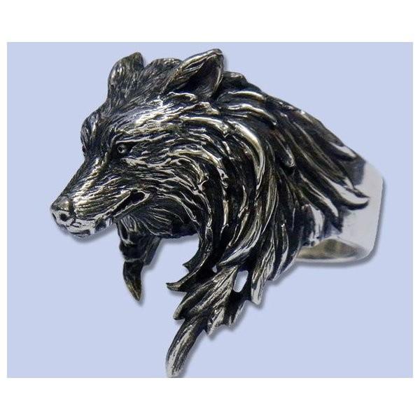 シルバーアクセサリー ウルフマン ウルフマンbrs WOLFMAN B.R.S [指輪][リング] ロンリーウルフリング/メンズの画像
