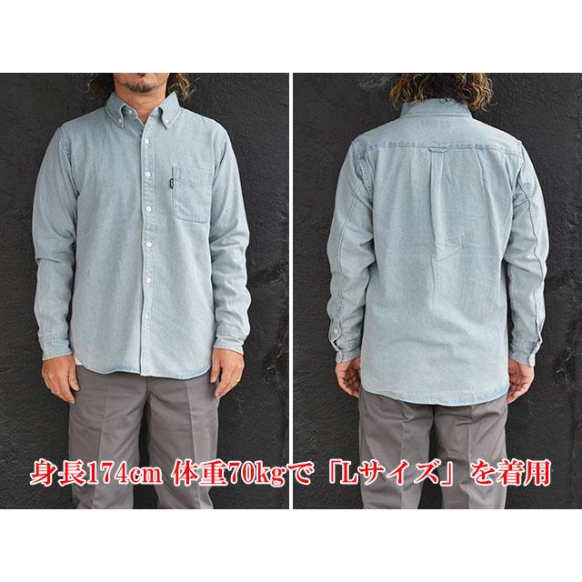 JIN　ブルコ　べスト BLUCO ブルコ 8oz DENIM B/D SHIRTS デニム ボタンダウンシャツ