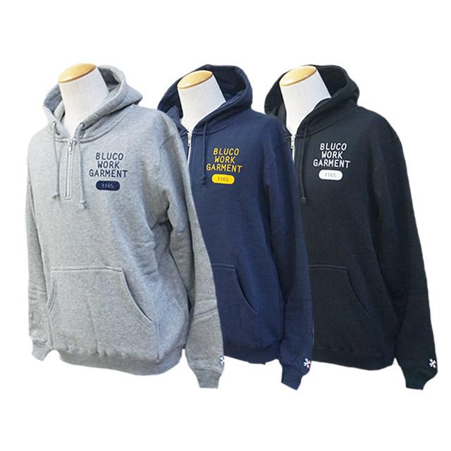 BLUCO/ブルコヘビーパイルジップスエット -TRUCK- ネイビーL