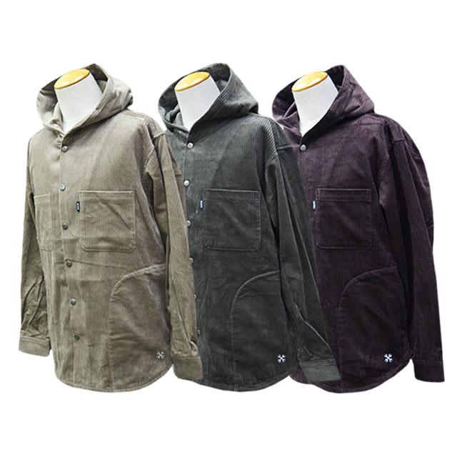 全3色【BLUCO/ブルコ】2025AW「Corduroy Hooded Shirts/コーデュロイ